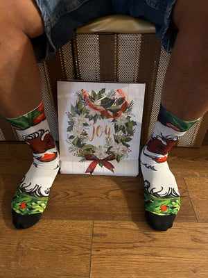 Open image in slideshow, Xmas Black Santa Socks(Sold Out)
