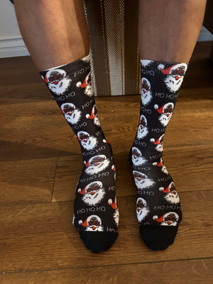 Xmas Black Santa Socks(Sold Out)