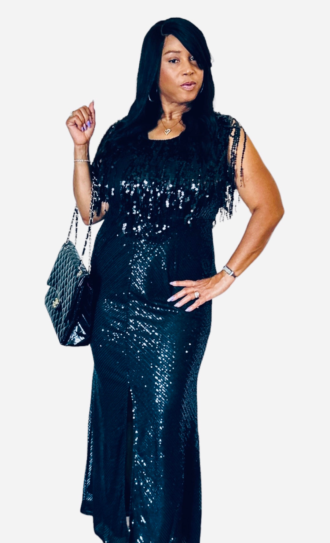 Savvy Sequin Evening Gown