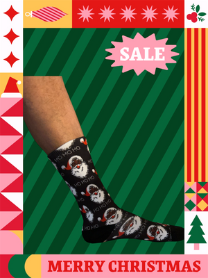 Xmas Black Santa Socks(Sold Out)