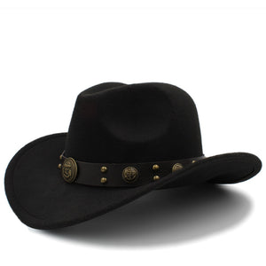 Open image in slideshow, Cowboy Hat w/Bronze Detail Band
