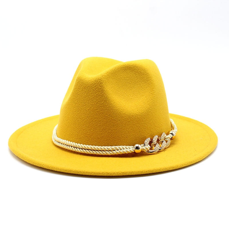 Savvy Chain Fedora Hat Wide Brim Fedora main image 3