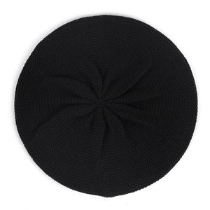 Open image in slideshow, Solid Knit Beret Hat
