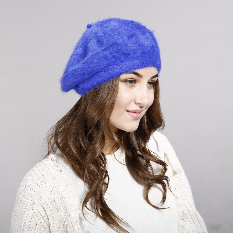 Women’s Fur Beret Hat